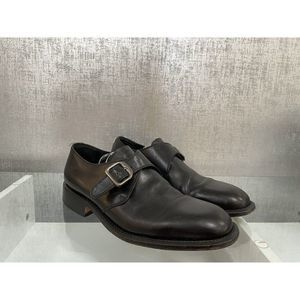 Carlo Pignatelli Men's Black Leather Buckled Oxford Shoes Size EU 42 US 8.5 (B8)